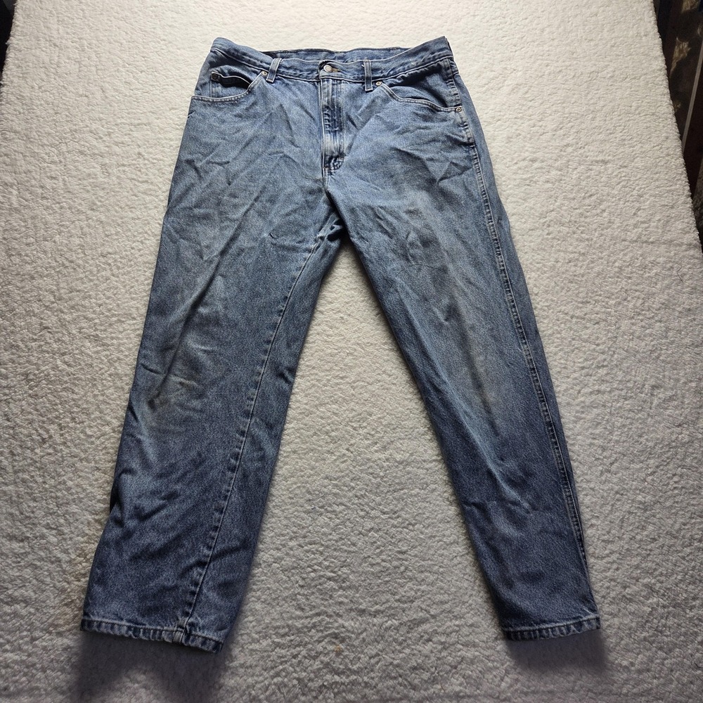 Wrangler 96501DS Jeans Mens 36x29 Blue Regular Straight Denim Pants Medium Wash